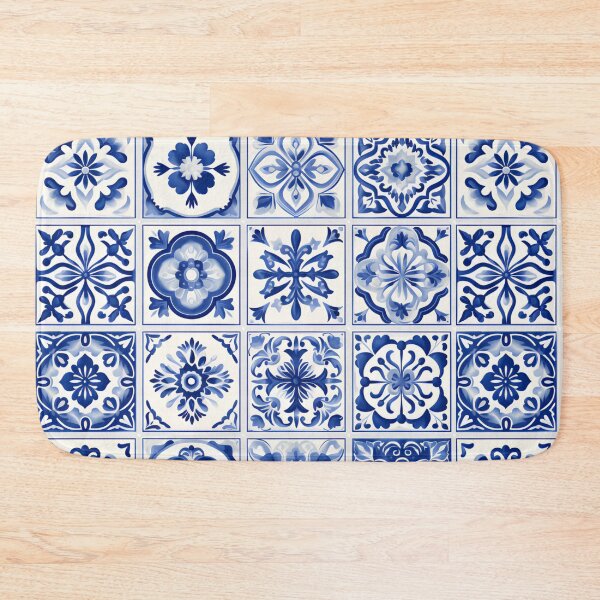 Item preview, Portuguese and Spanish tiles azulejos blue and white designed and sold by AgaDesignStudio.