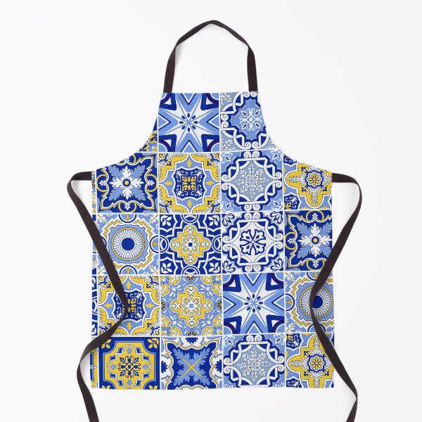 Item preview, Spanish tiles blue and yellow designed and sold by AgaDesignStudio.