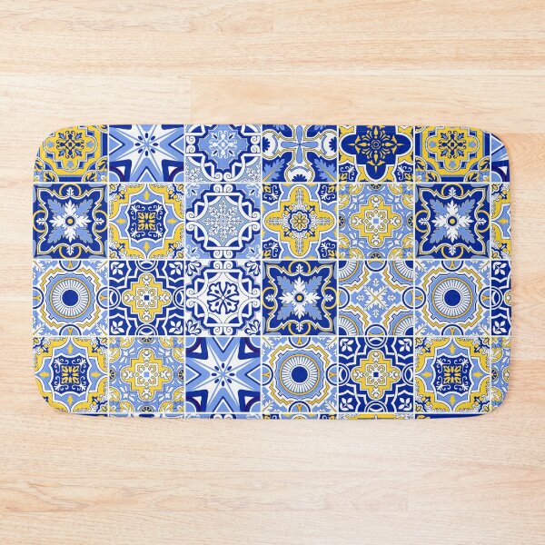Item preview, Spanish tiles blue and yellow designed and sold by AgaDesignStudio.