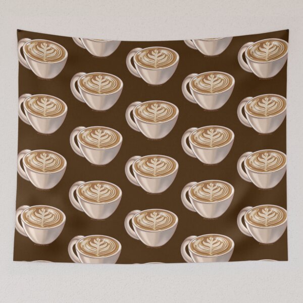 Item preview, Hot Cappuccino Latte Art Coffee Aesthetic designed and sold by KrystalBStudios.