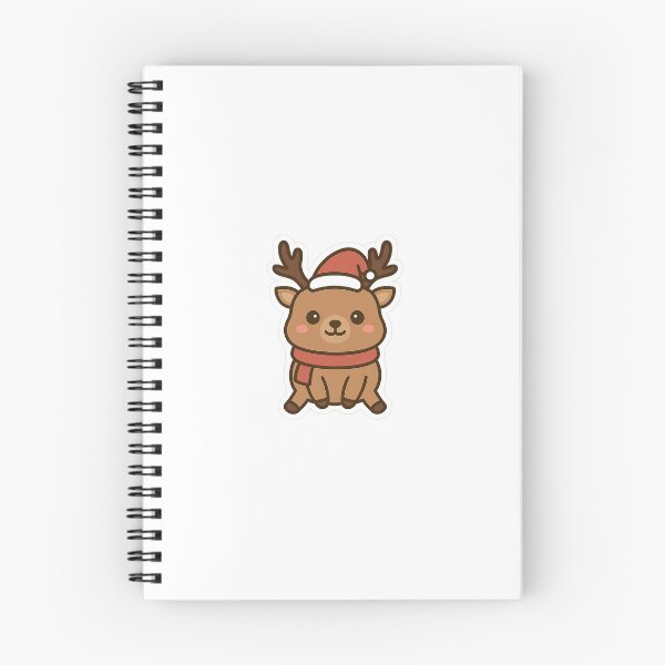 Item preview, Kawaii Cute Christmas Reindeer Sticker designed and sold by SnugglePod Studio.