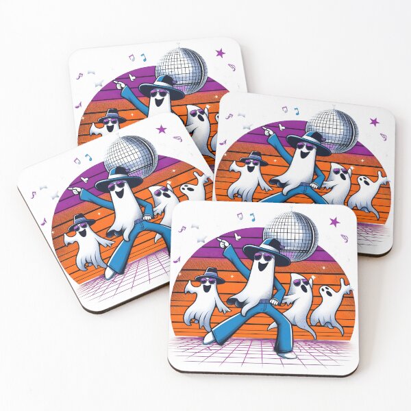 Item preview, Funky Disco Ghosts Halloween Dance Party Design. designed and sold by The-T-In-Retro.