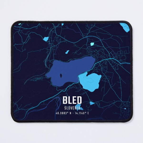 Item preview, Bled Midnight City Map designed and sold by HomeLivingCo.