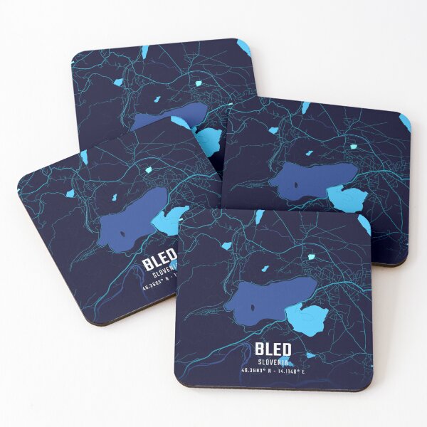 Item preview, Bled Midnight City Map designed and sold by HomeLivingCo.