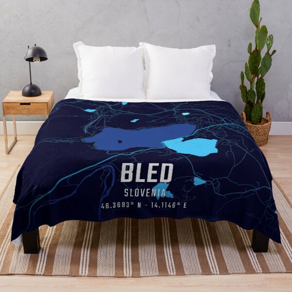 Item preview, Bled Midnight City Map designed and sold by HomeLivingCo.
