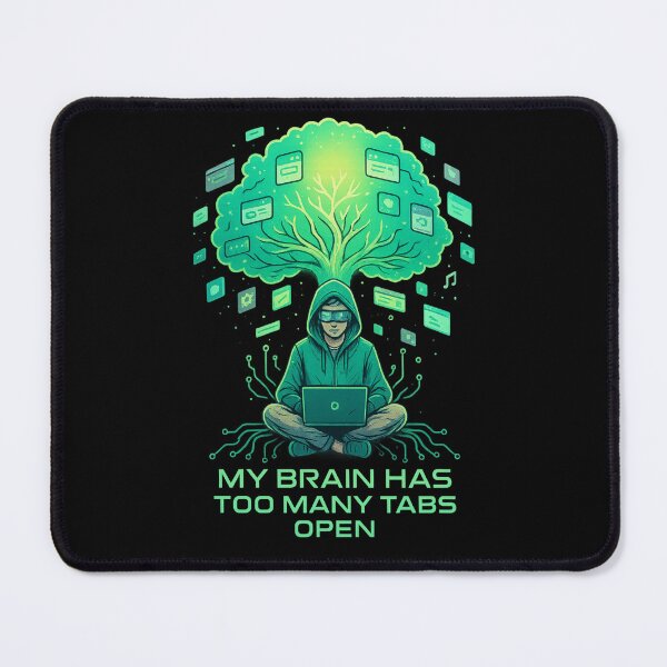 Item preview, Solarpunk Hacker Garden – My Brain Has Too Many Tabs Open T-Shirt designed and sold by darkan1.
