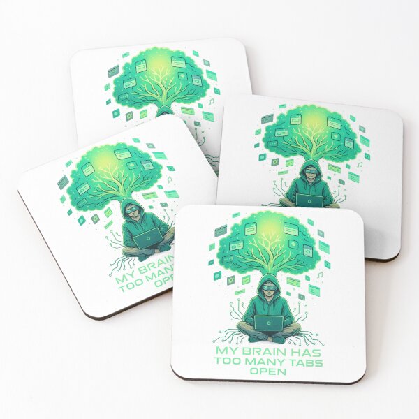 Item preview, Solarpunk Hacker Garden – My Brain Has Too Many Tabs Open T-Shirt designed and sold by darkan1.