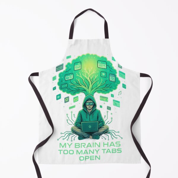 Item preview, Solarpunk Hacker Garden – My Brain Has Too Many Tabs Open T-Shirt designed and sold by darkan1.