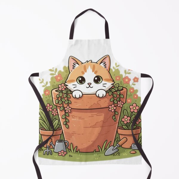 Item preview, Potted Cat - The purr-fect addition to any garden designed and sold by Goth-Creative Hub.