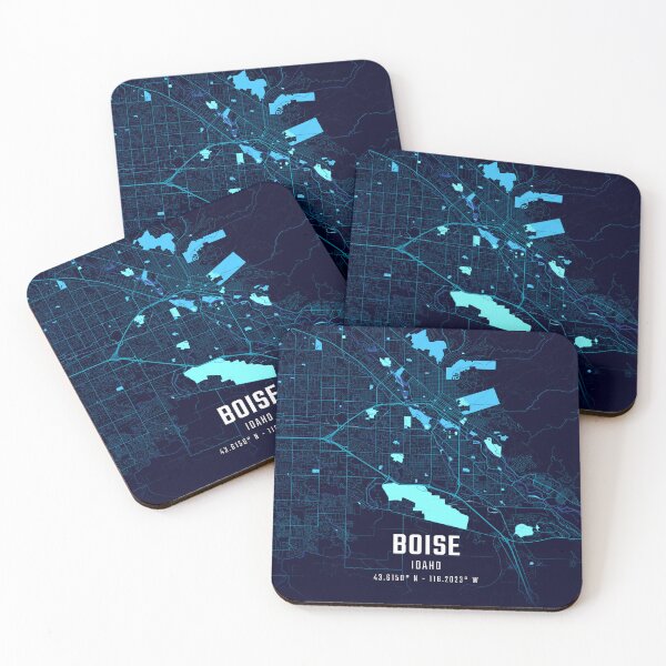 Item preview, Boise Midnight City Map designed and sold by HomeLivingCo.