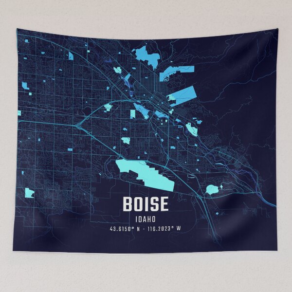 Item preview, Boise Midnight City Map designed and sold by HomeLivingCo.