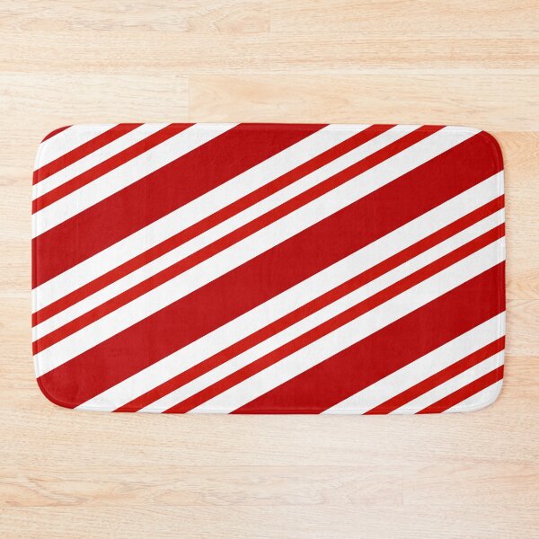 Item preview, Red and White Candy Cane Diagonal Stripes Pattern designed and sold by patternsoup.