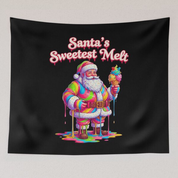 Item preview, Santa’s Sweetest Melt Ice Cream Santa Tee | Surreal Drip Candy Christmas Vibes | Funny Holiday Frost Style designed and sold by 519xdesign.