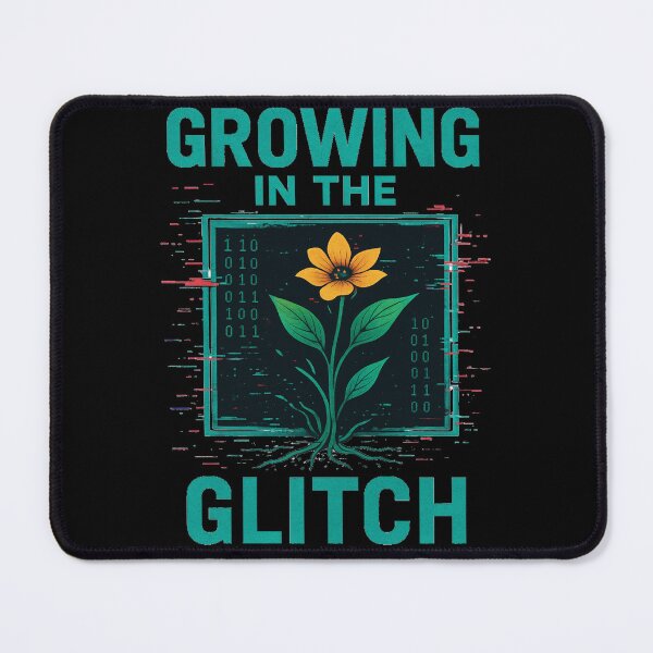 Item preview, Growing in the Glitch – Futuristic Nature & Tech Fusion Aesthetic T-Shirt designed and sold by darkan1.