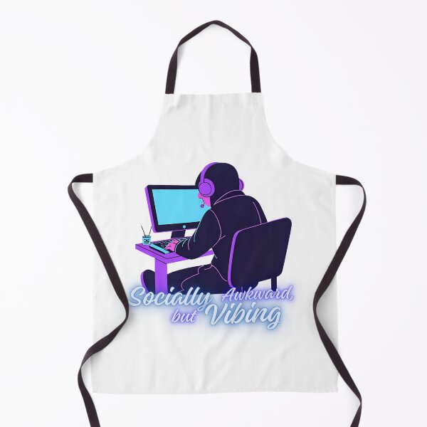 Item preview, Socially Awkward But Vibing | Introvert Gamer Vibes designed and sold by Cute and Funny.