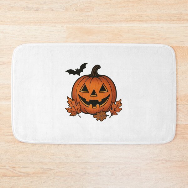 Item preview, Smiling Jack-O’-Lantern with Autumn Leaves | Cute Halloween Pumpkin Design designed and sold by  ADBIB Design.