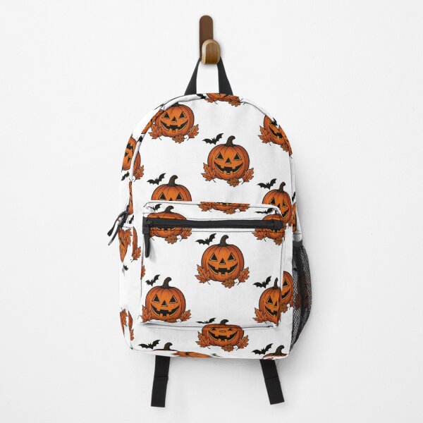 Item preview, Smiling Jack-O’-Lantern with Autumn Leaves | Cute Halloween Pumpkin Design designed and sold by ADBIB Design.