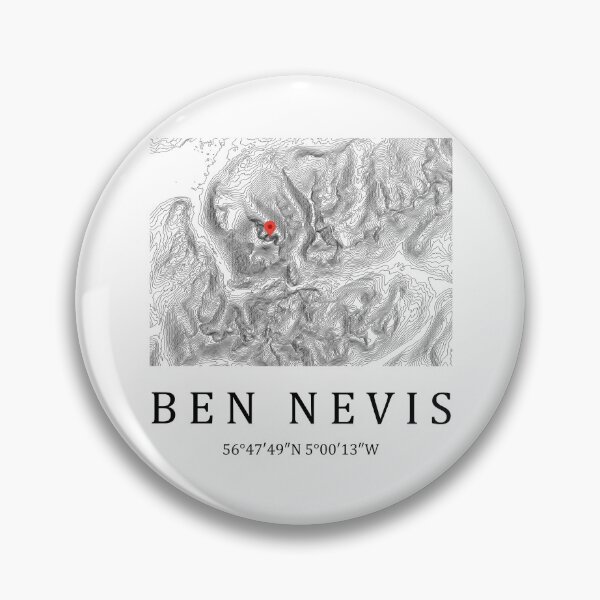 Item preview, Ben Nevis Scotland Mountain Map Print - Scottish Munro Topographic Art Gift for Hikers designed and sold by Loom on the Loch.