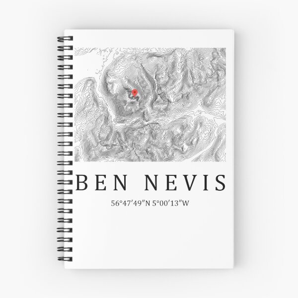 Item preview, Ben Nevis Scotland Mountain Map Print - Scottish Munro Topographic Art Gift for Hikers designed and sold by Loom on the Loch.