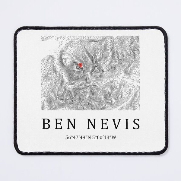 Item preview, Ben Nevis Scotland Mountain Map Print - Scottish Munro Topographic Art Gift for Hikers designed and sold by Loom on the Loch.