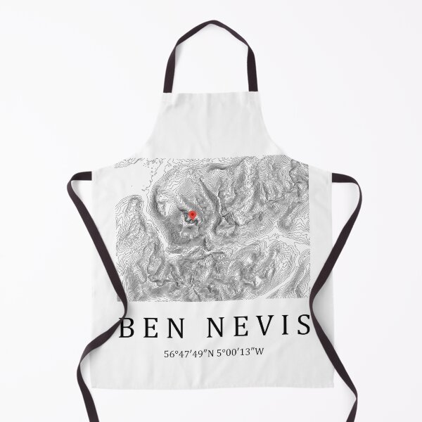 Item preview, Ben Nevis Scotland Mountain Map Print - Scottish Munro Topographic Art Gift for Hikers designed and sold by Loom on the Loch.