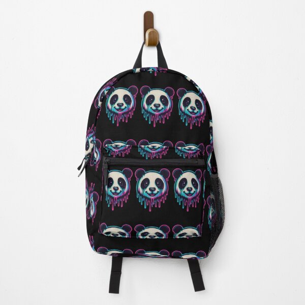 Item preview, Neon Drip Panda Head – Vibrant panda black edition designed and sold by Dreamy Panda Studio .