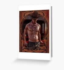 young gunslinger Greeting Card