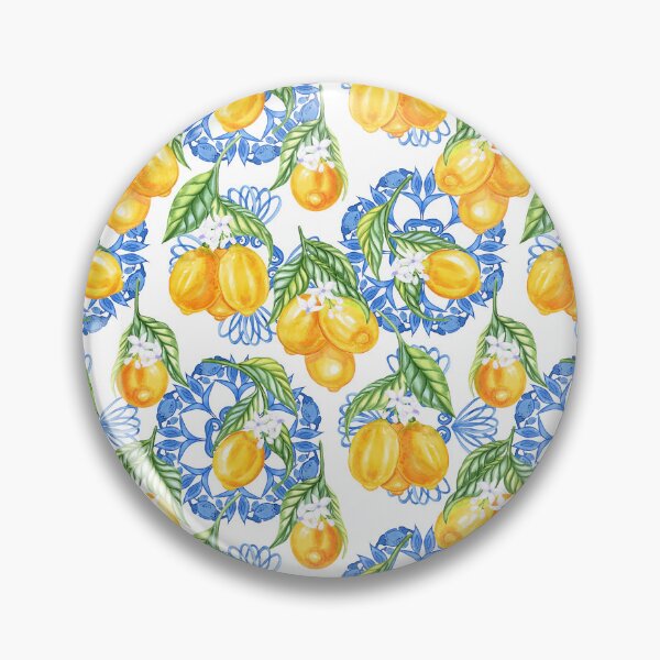 Item preview, Mediterranean lemon and tiles design  designed and sold by AgaDesignStudio.