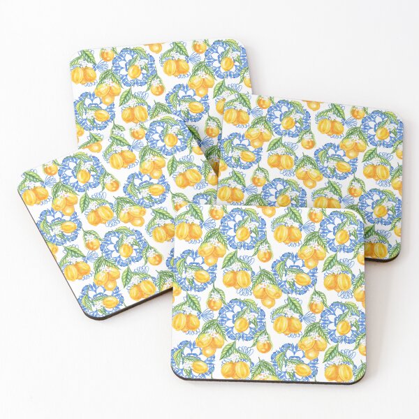 Item preview, Mediterranean lemon and tiles design  designed and sold by AgaDesignStudio.