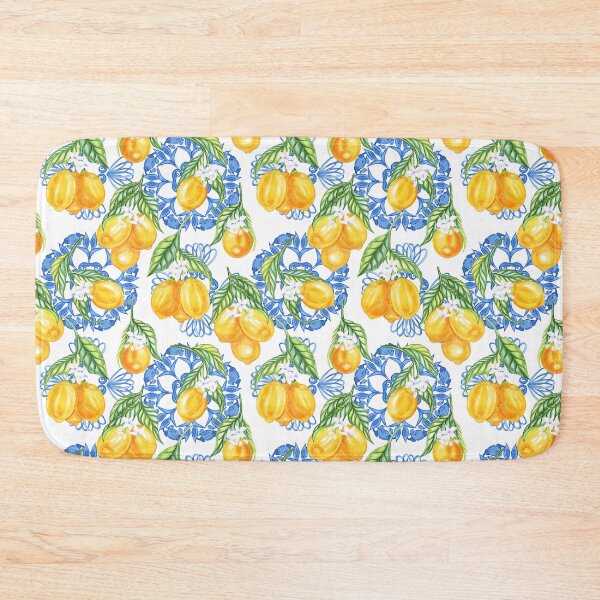 Item preview, Mediterranean lemon and tiles design  designed and sold by AgaDesignStudio.