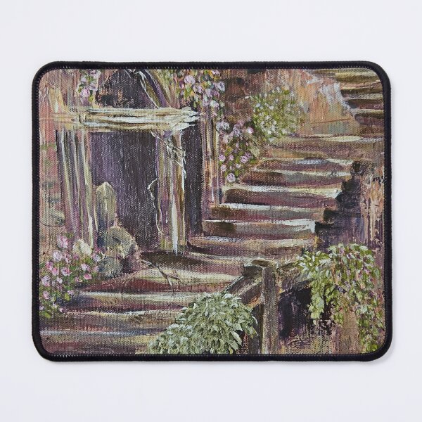Item preview, Romantic Stairs - warm hues castle ruins designed and sold by JoyfulNiftyArt.