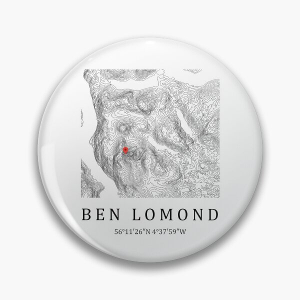 Item preview, Ben Lomond Scotland Mountain Map Print - Scottish Munro Topographic Art Gift for Hikers designed and sold by Loom on the Loch.