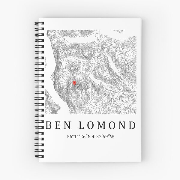 Item preview, Ben Lomond Scotland Mountain Map Print - Scottish Munro Topographic Art Gift for Hikers designed and sold by Loom on the Loch.