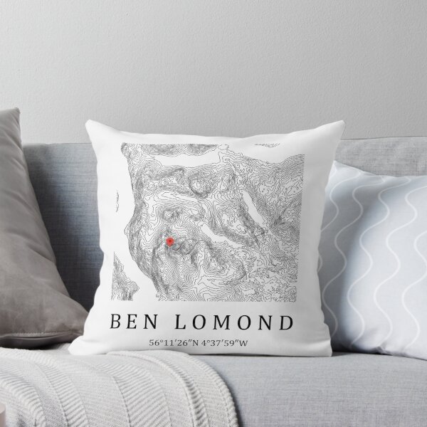 Item preview, Ben Lomond Scotland Mountain Map Print - Scottish Munro Topographic Art Gift for Hikers designed and sold by Loom on the Loch.