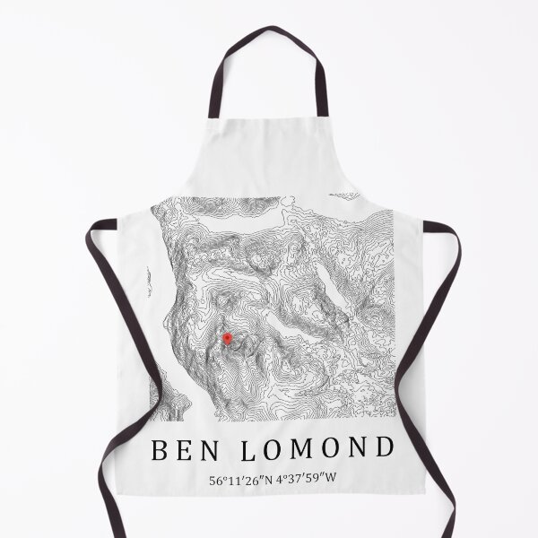 Item preview, Ben Lomond Scotland Mountain Map Print - Scottish Munro Topographic Art Gift for Hikers designed and sold by Loom on the Loch.