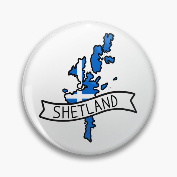 Item preview, Shetland Flag Map Sticker designed and sold by Drawingvild.
