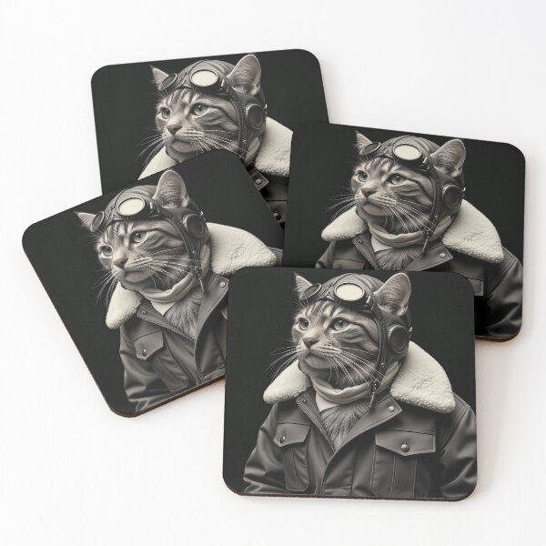 Item preview, Aviator Pilot Kitty Cat designed and sold by Flying Whale.