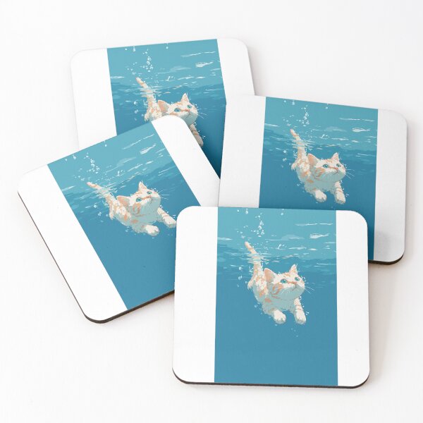 Item preview, Ocean Swimming Cat designed and sold by Catzura.
