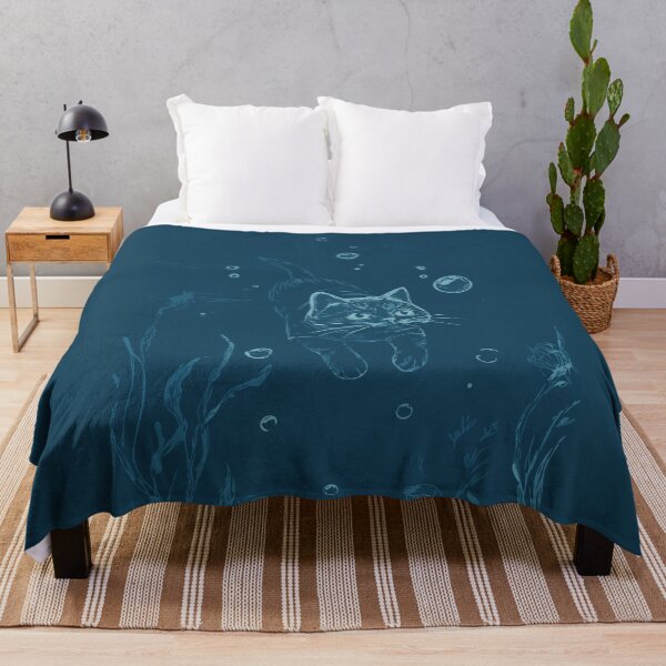Item preview, Deep Ocean Swimming Cat designed and sold by Catzura.