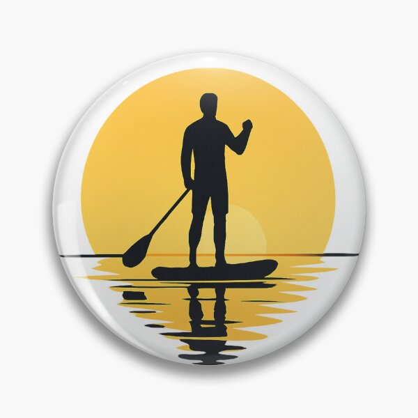 Item preview, Man silhouette Paddle Boarding at Sunset designed and sold by SassyArtistry.