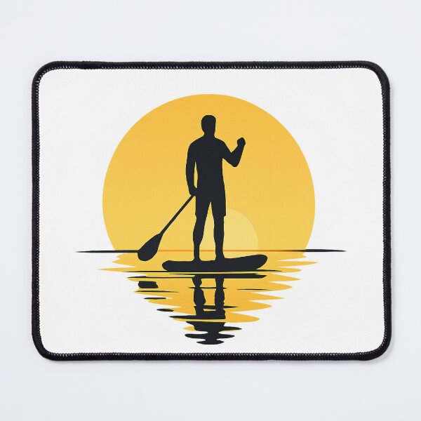 Item preview, Man silhouette Paddle Boarding at Sunset designed and sold by SassyArtistry.