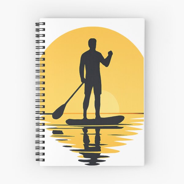 Item preview, Man silhouette Paddle Boarding at Sunset designed and sold by SassyArtistry.