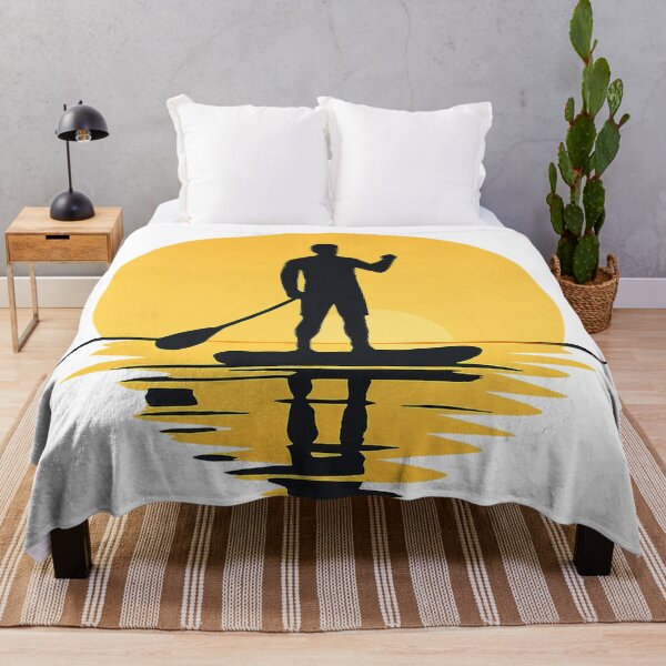 Item preview, Man silhouette Paddle Boarding at Sunset designed and sold by SassyArtistry.