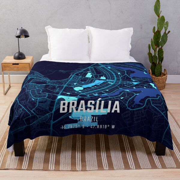 Item preview, Brasília Midnight City Map designed and sold by HomeLivingCo.