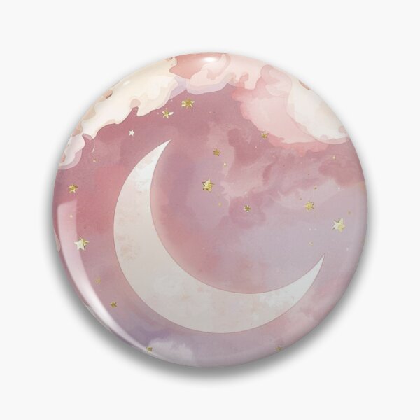 Item preview, Pink Cloud & Moon Watercolor – QR Lullaby Playlist (30 Soothing Songs) designed and sold by Esterlane.