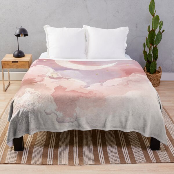 Item preview, Pink Cloud & Moon Watercolor – QR Lullaby Playlist (30 Soothing Songs) designed and sold by Esterlane.