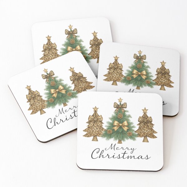 Item preview, Leopard Print Christmas Tree Design | Glam Merry Christmas Aesthetic designed and sold by MarketMavenGift.