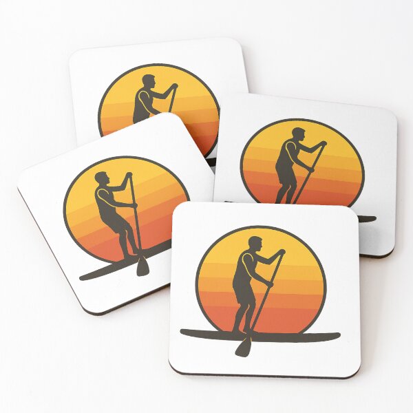 Item preview, Man Paddle Boarding at Sunset Silhouette designed and sold by SassyArtistry.