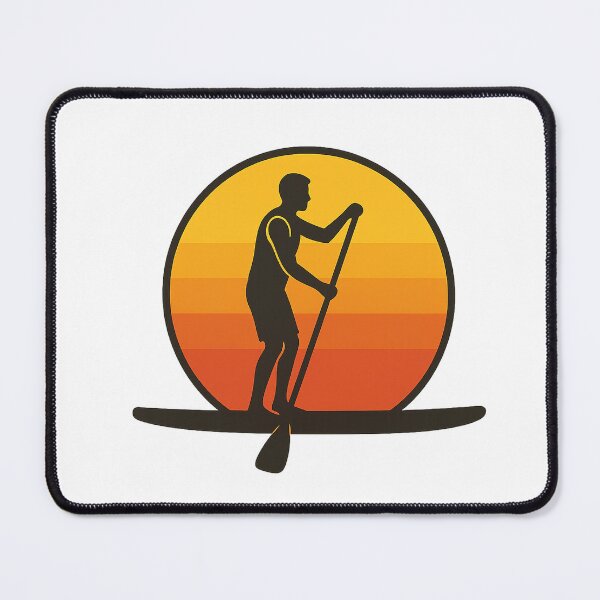 Item preview, Man Paddle Boarding at Sunset Silhouette designed and sold by SassyArtistry.