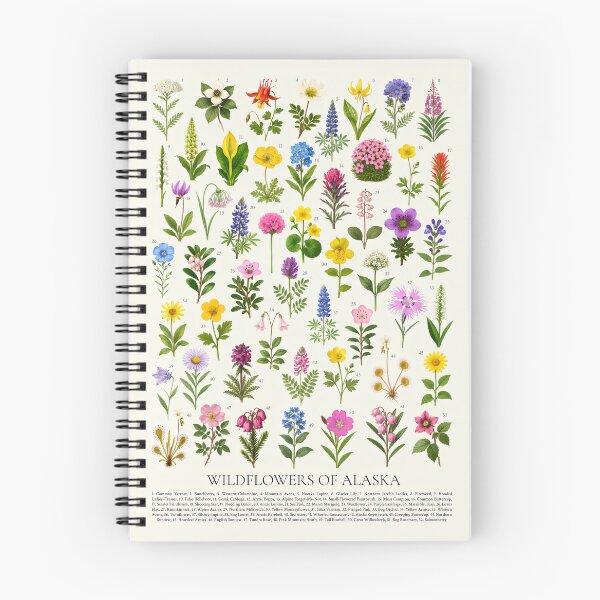 Item preview, Wildflowers of Alaska Illustration Chart designed and sold by kakarikihill.